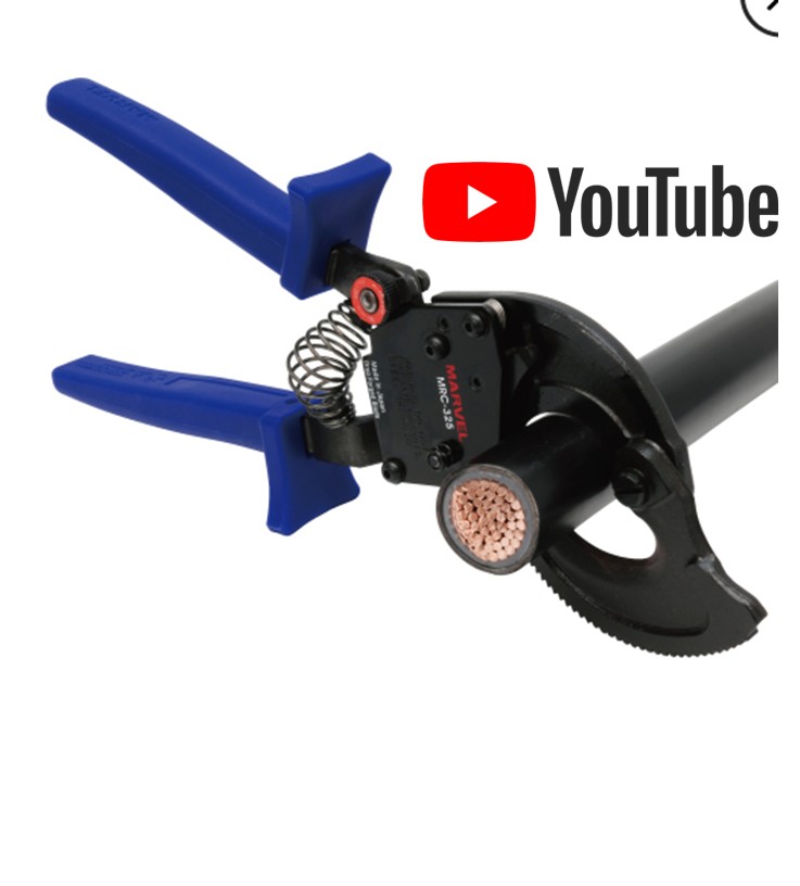 ★体験コーナー★　銅線ケーブル最大325㎟を楽々切断！